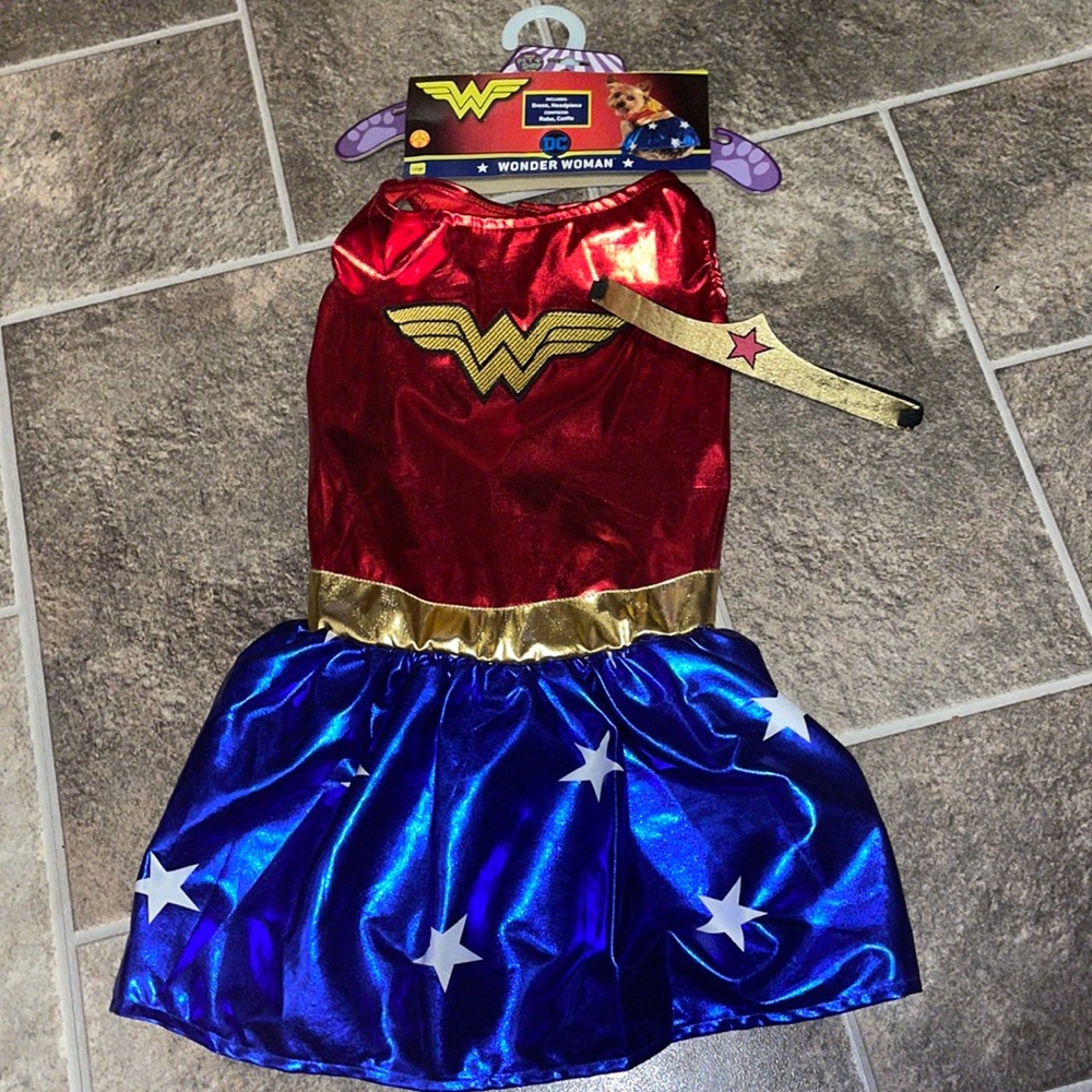 Wonder Woman dog dress